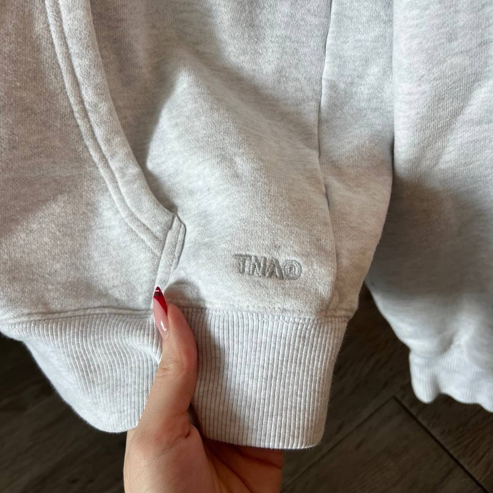 TNA Light Gray Zip-Up Hoodie - Picture 4 of 10